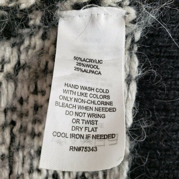 Cynthia Rowley M Alpaca Wool Knee‎ Length Open Front Cardigan Sweater Oversized - Picture 8 of 12